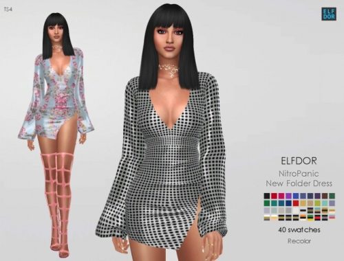 NitroPanic New Folder Dress RC at Elfdor Sims