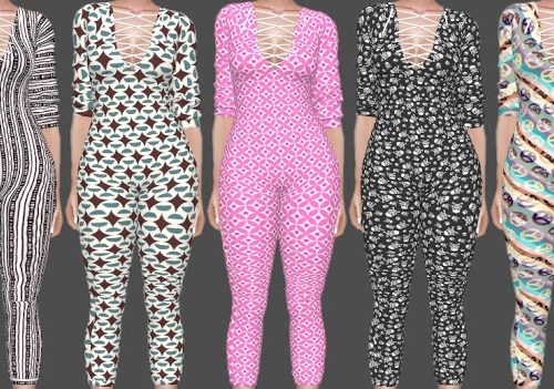 NitroPanic Recolors: Lace Up Jumpsuit, Play Neon Set + Tube Top BF Shirt at Annett’s Sims 4 Welt