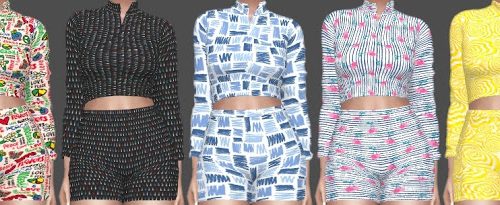 NitroPanic Recolors: Lace Up Jumpsuit, Play Neon Set + Tube Top BF Shirt at Annett’s Sims 4 Welt
