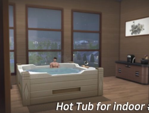 No roof indoor Hot tub by NURIbatsal