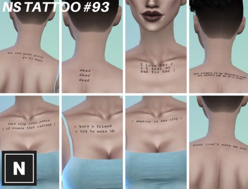 NS Tattoo #93 - SET CRYPTID