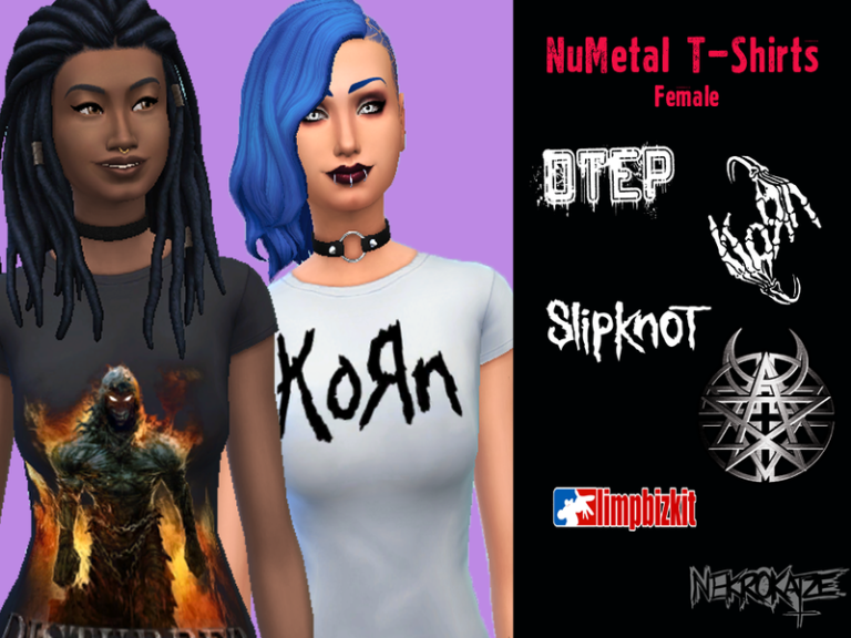 NuMetal T-Shirts (Female) - The Sims 4 Catalog