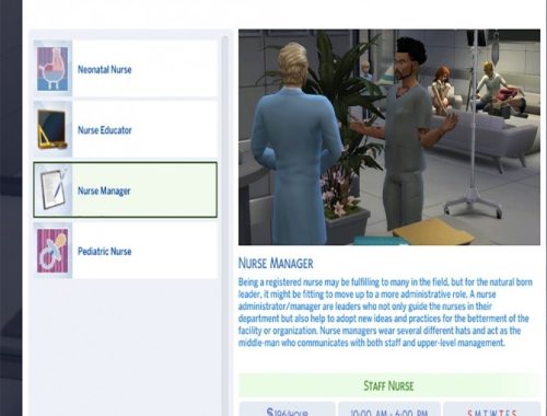 Nurse Career by MesmericSimmer at Mod The Sims
