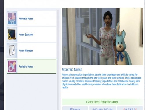 Nurse Career by MesmericSimmer at Mod The Sims