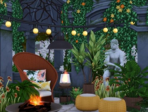 Oasis-Chic Outdoor Wicker Living Set at Simsational Designs