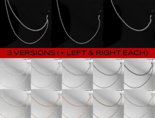 Obsession lip chain piercing at Praline Sims