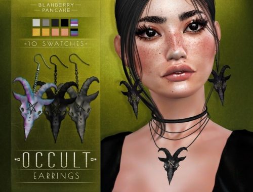Occult earrings and necklace at Blahberry Pancake