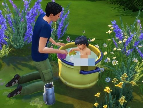 Off grid Toddler/Pet Washtub by K9DB at Mod The Sims