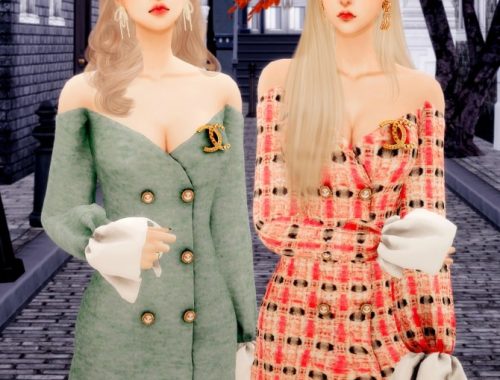 Off shoulder Frill dress at RIMINGs