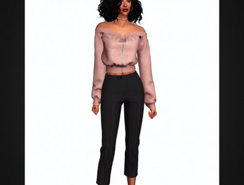 Off Shoulder Zip Up Sweatshirt at Gorilla