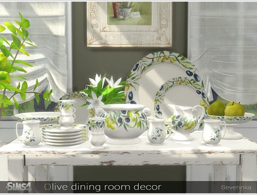 Olive dining decor