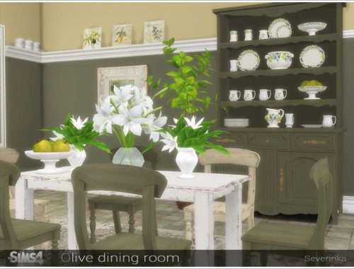 Olive dining decor