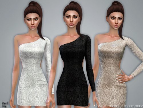 One Shoulder Cut Out Dress