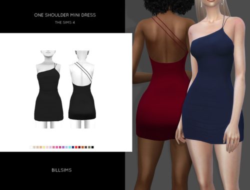 One Shoulder Mini Dress