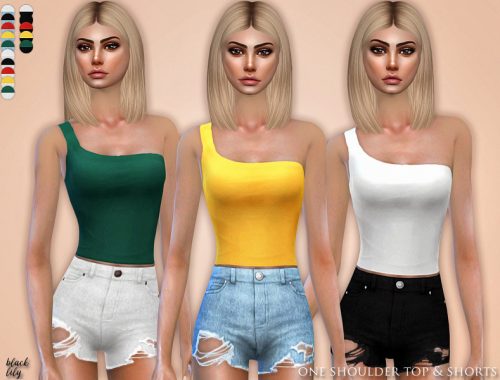 One Shoulder Top & Shorts