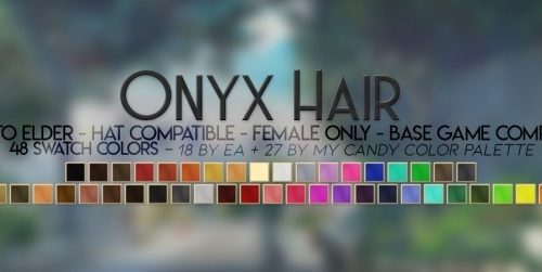 ONYX HAIR + HEADBAND ACC at Candy Sims 4
