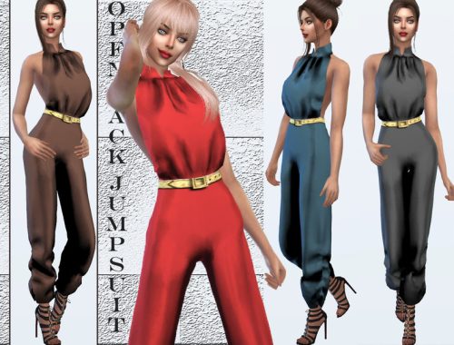 Open back jumpsuit