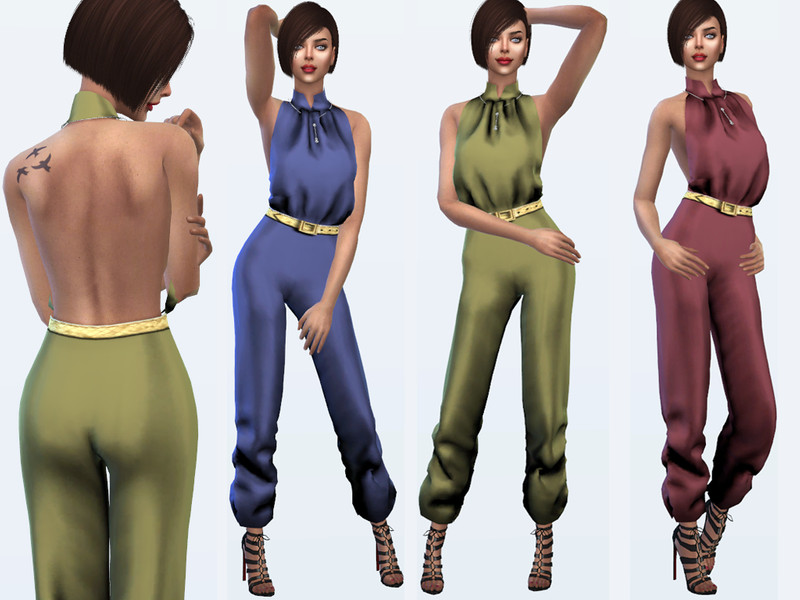 Open back jumpsuit - The Sims 4 Catalog