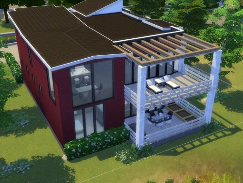 Open Contemporary Abode by Vulpus at Mod The Sims