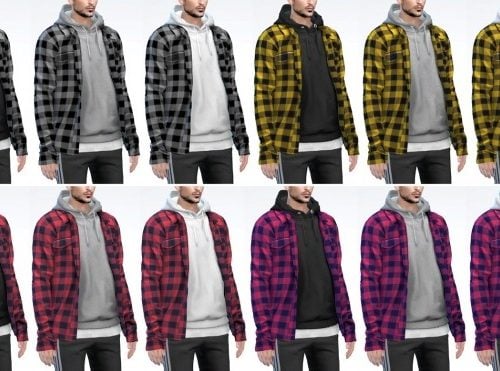Open Shirt Hoodie (P) at Darte77