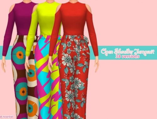 Open shoulder jumpsuit at Heartfall
