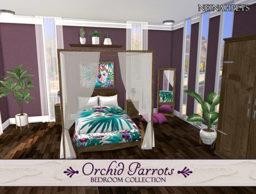 Orchid Parrots Bedroom Collection {Mesh Required}