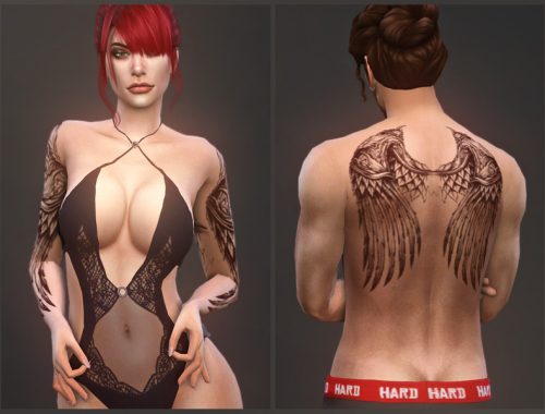 Ornate Wings tattoos