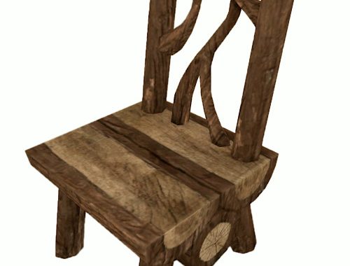 Outdoor Retreat Wooden Chair Retexture at Blue Ancolia