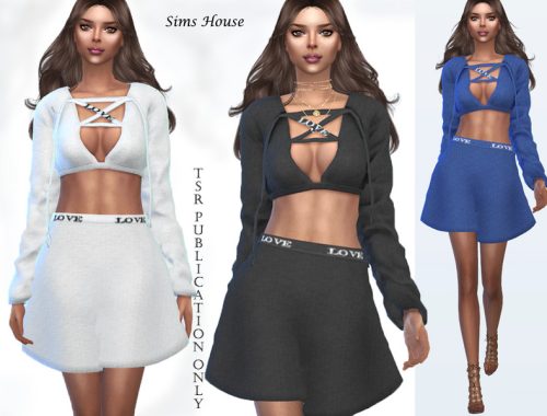 Outfit from crop top and skirt
