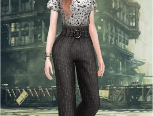 Outfit with trousers at Jenni Sims