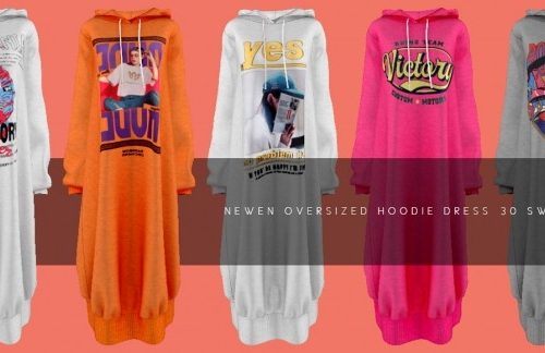 Oversized Hoodie Dress at NEWEN