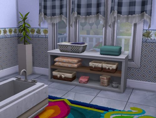 Palm Tree border bathroom wallpaper