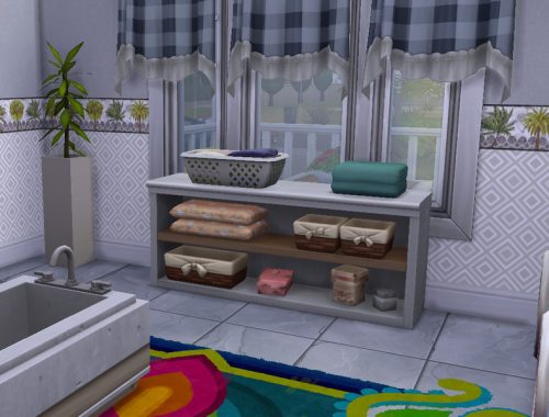 Palm Tree border bathroom wallpaper