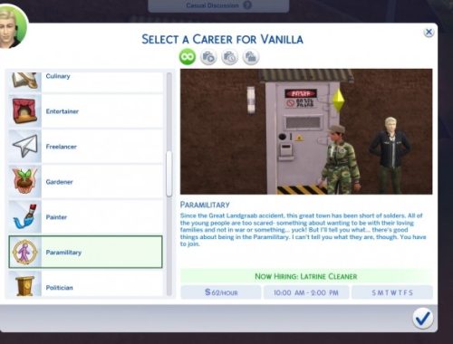 Paramilitary Career (TS1 to TS4 Conversion) by killmewithbleach at Mod The Sims