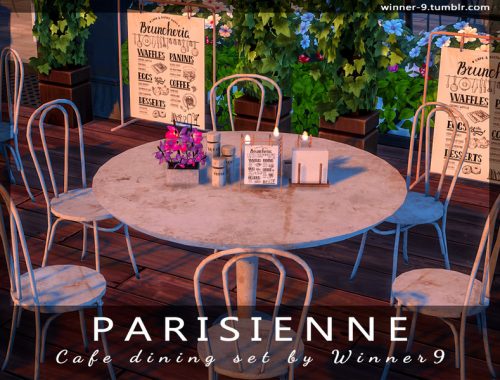Parisienne Cafe dining set