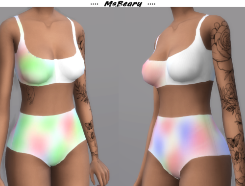Partly Tie Dye Bikini