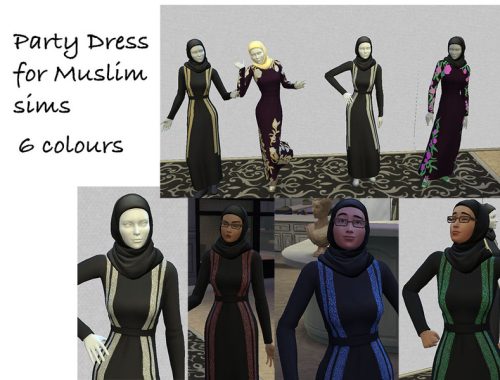 Party Dresses for Muslim Sims
