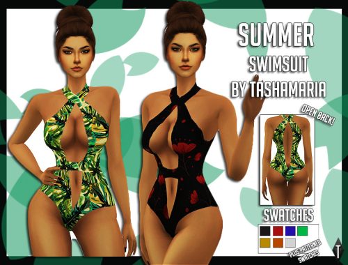 Patterned Summer Swimsuit Top