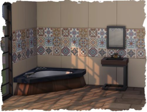 Patterned wall tiles by Chalipo at All 4 Sims