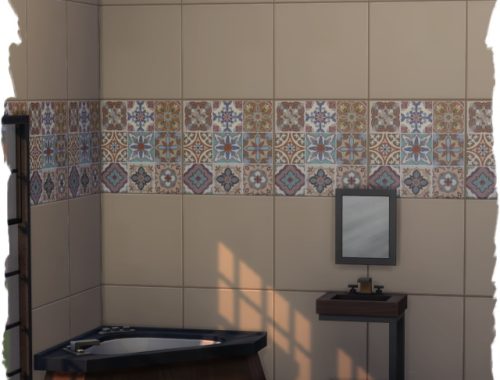 Patterned wall tiles by Chalipo at All 4 Sims