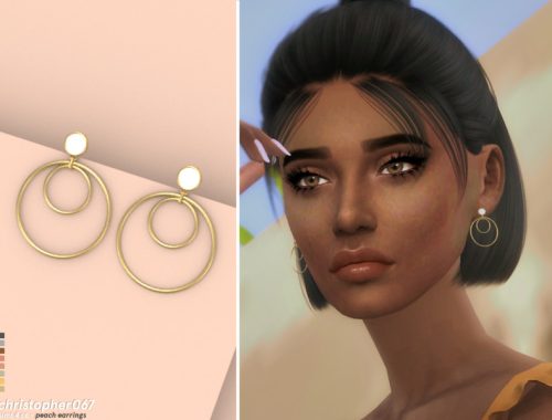 Peach Earrings / Christopher067