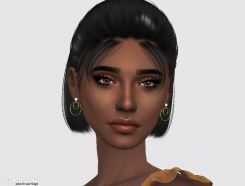 Peach Earrings / Christopher067