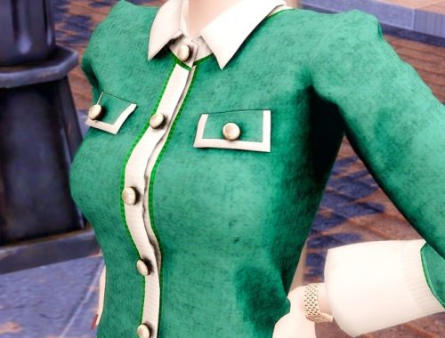 Pearl Button Cardigan Two piece outfit at RIMINGs