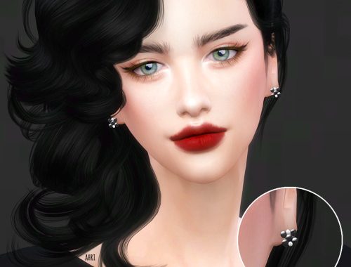 Pearl Dia Earrings at Ahri Sim4