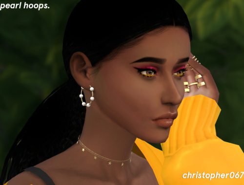 Pearl Hoop Earrings / Christopher067