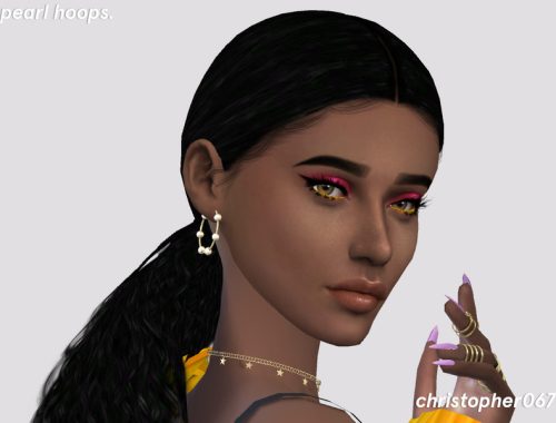 Pearl Hoop Earrings / Christopher067
