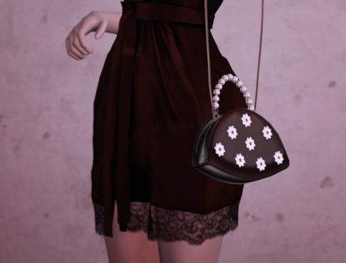 PEARL SET: BAG & NECKLACE at Bedisfull – iridescent