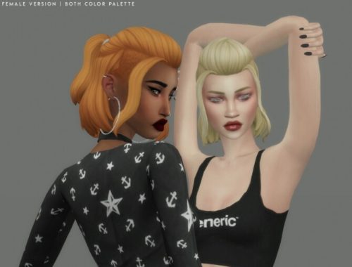 PHYSICAL HAIR + TIE RECOLOR ACC at Candy Sims 4