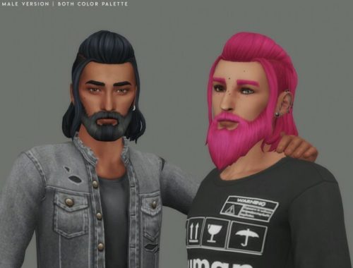 PHYSICAL HAIR + TIE RECOLOR ACC at Candy Sims 4