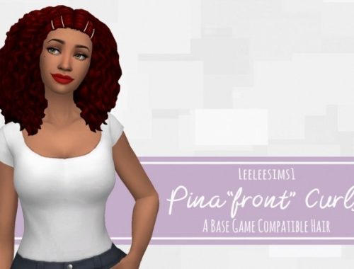 Pinafront Curls Hair at leeleesims1